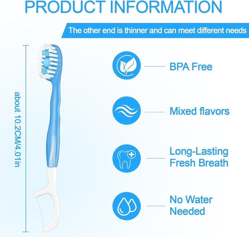 Toothpaste Tongue Scraper Picks Floss Travel Case Disposable Toothbrushes-paste
