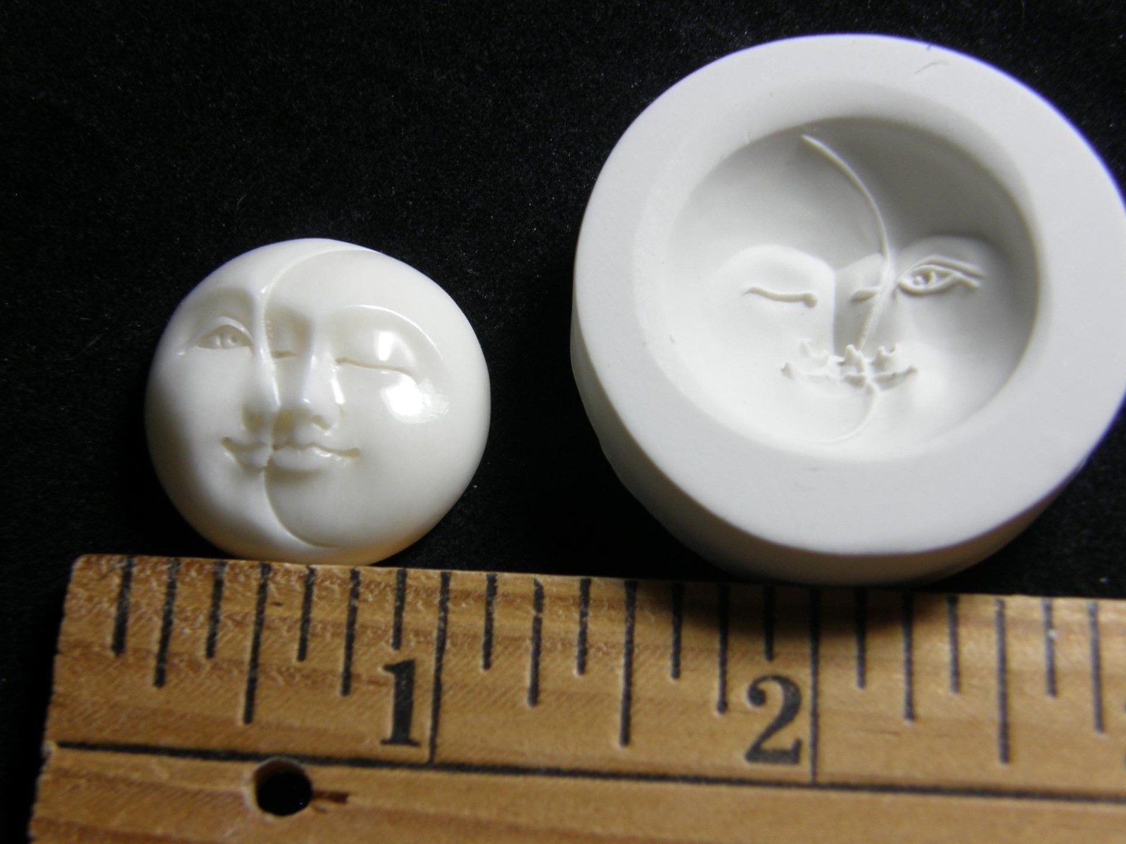 Moon Phase Face Polymer Clay Mold (#MD1052)