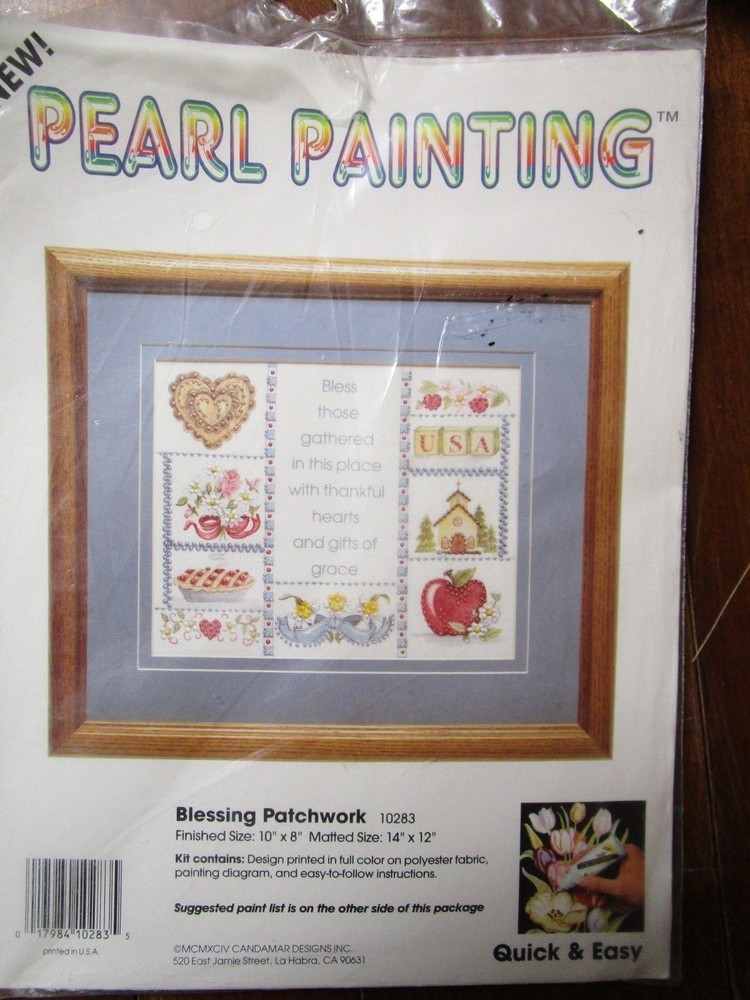 BLESSED PATCHWORK - FABRIC PAINTING CANVAS - NO PAINT - 8 X 10