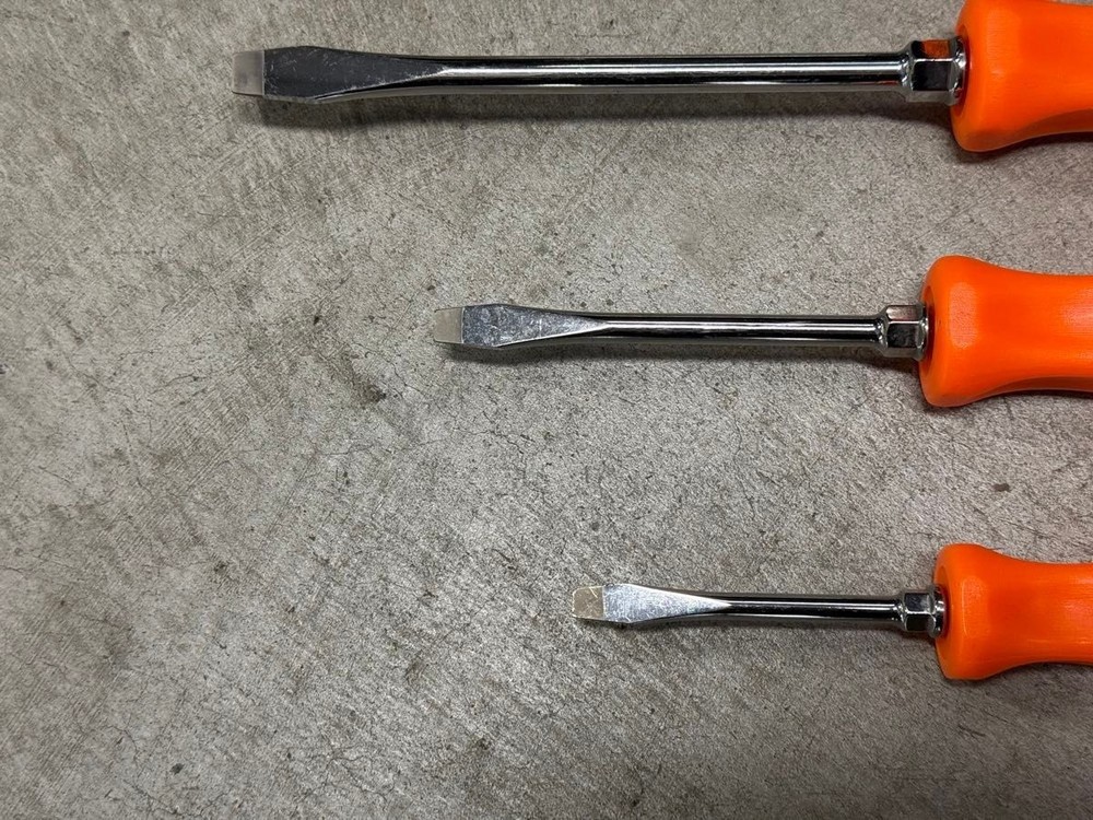 Snap-on SDD Orange 4pc Hard Grip Screwdriver Set [Used]