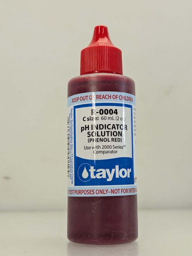 Taylor Technologies R-0004 pH Indicator Solution Reagent Phenol Red, 60 ml/2 oz