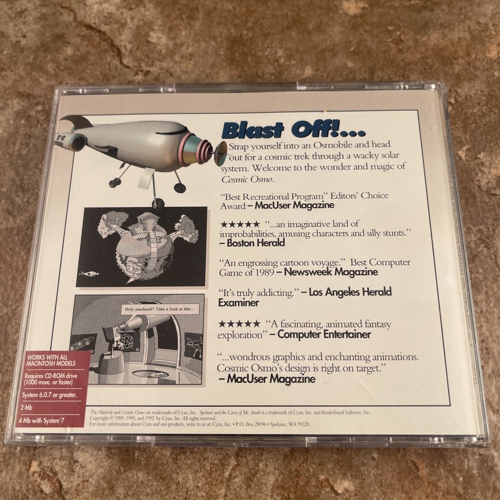 Cosmic Osmo and The Worlds Beyond The Mackerel MAC Computer Program Software