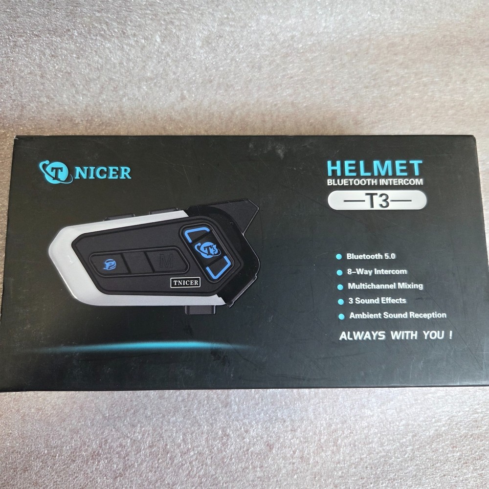 Motorcycle Bluetooth Headset, T3 Audio Multitasking Bluetooth Headset 1000m 8Way