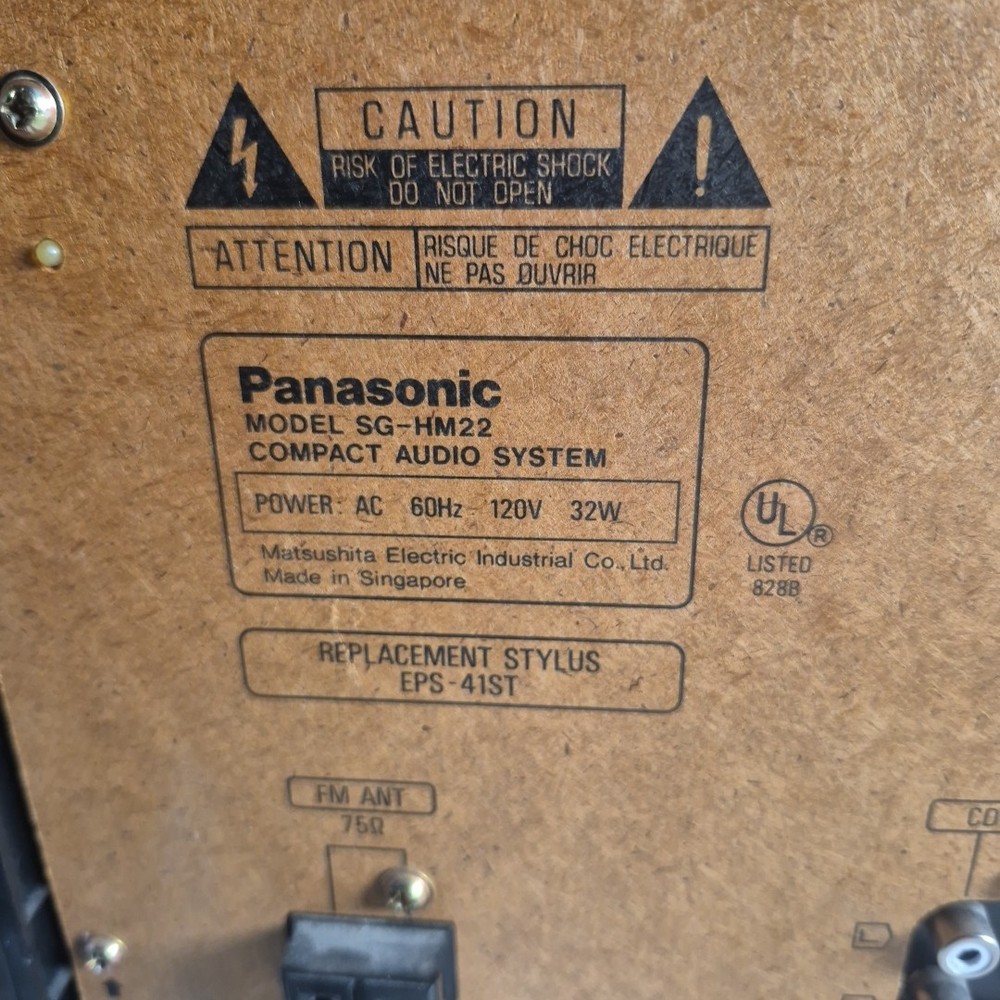 Panasonic MODEL SG-HM22 Tested And Working