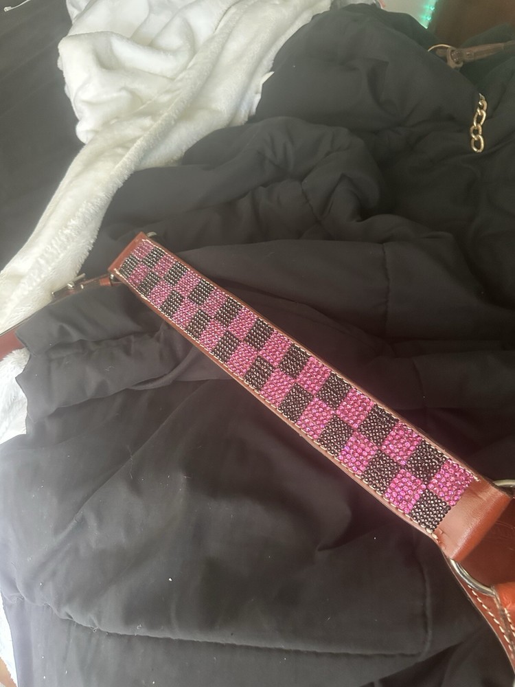 Pink Checkered Breast Collar