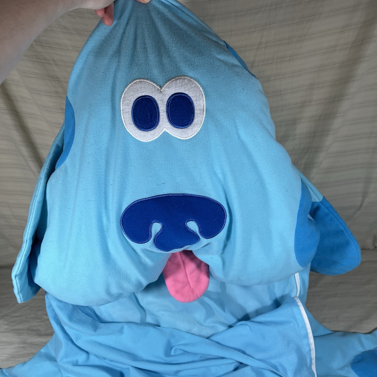 Rare Blue’s Clues Y2K Sleeping Bag Plush Pillow Nick Jr Viacom Slumber Kids 2000