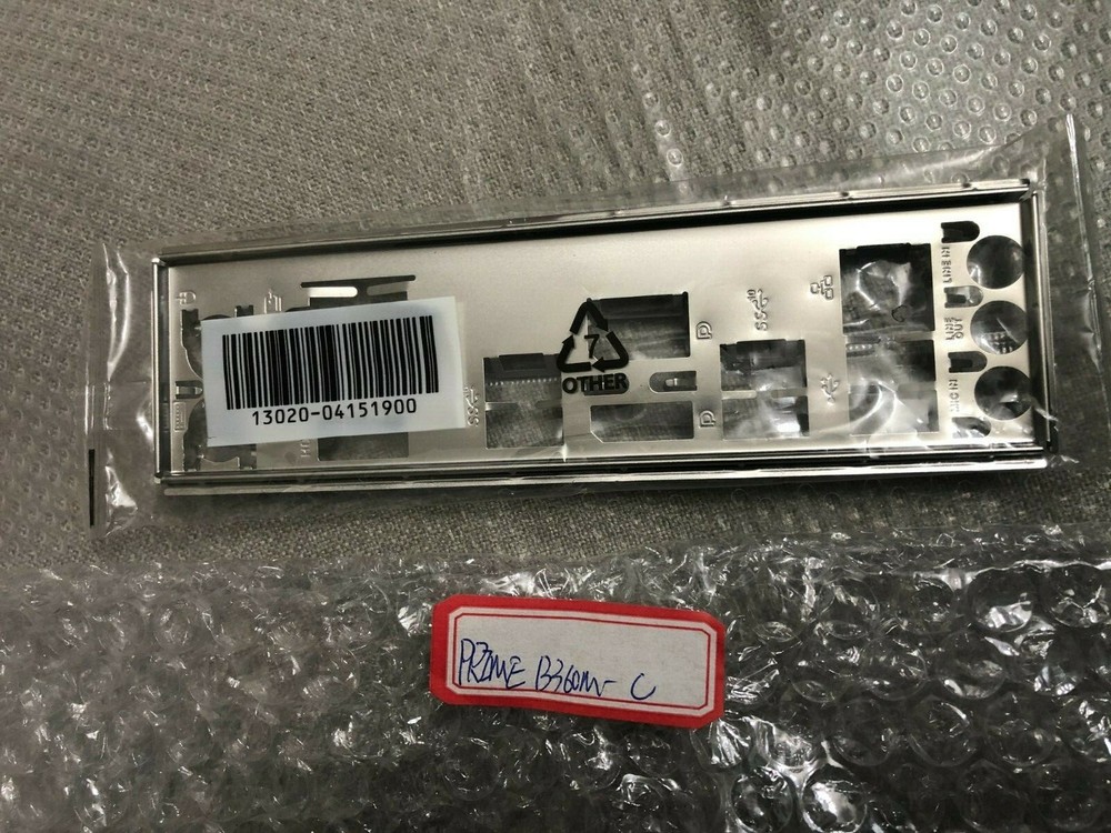 ASUS  PRIME B360M C  IO SHIELD BACK PLATE ( METAL ) ,ORIGINAL