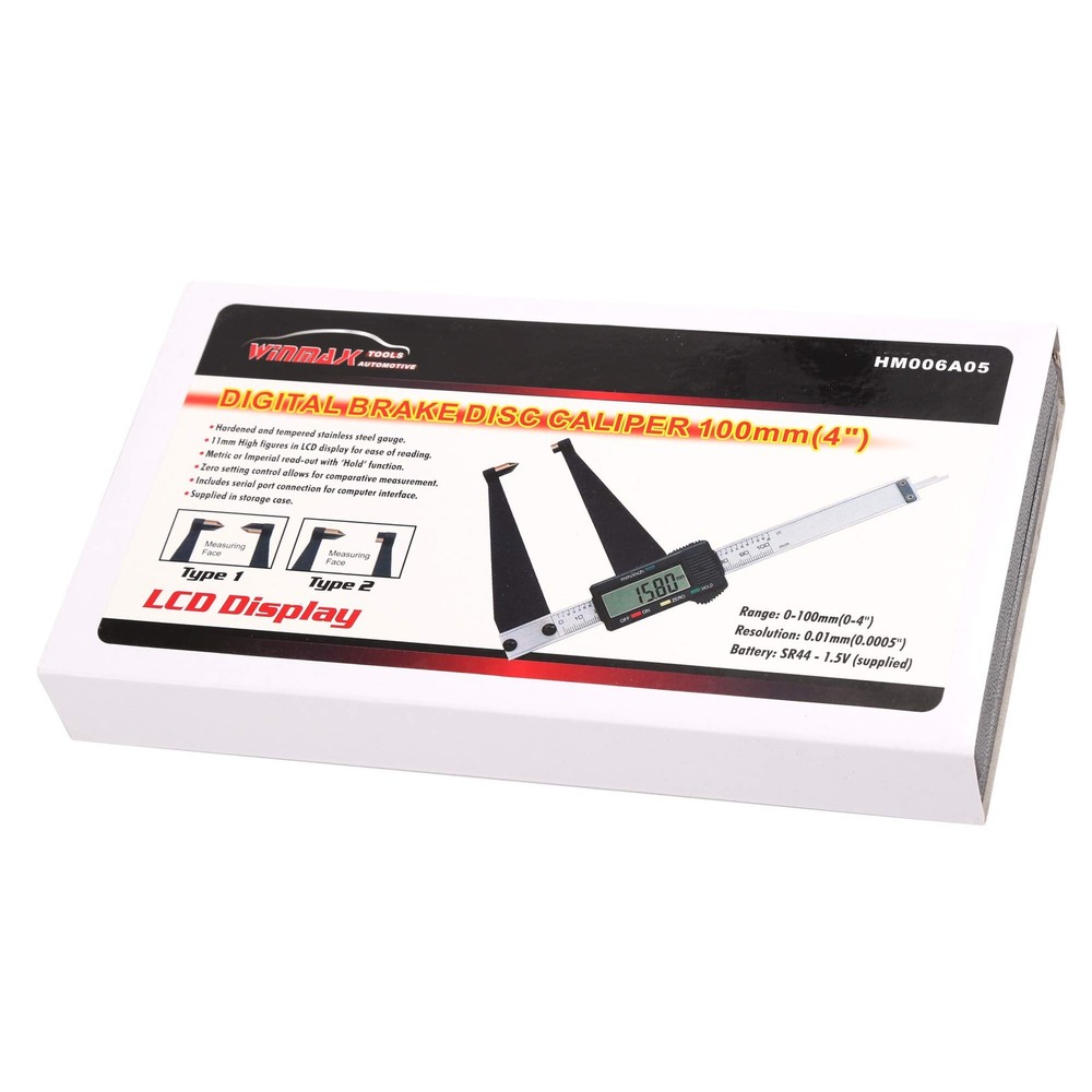 100MM/4" Digital Brake Disc & Drum Caliper Gauge