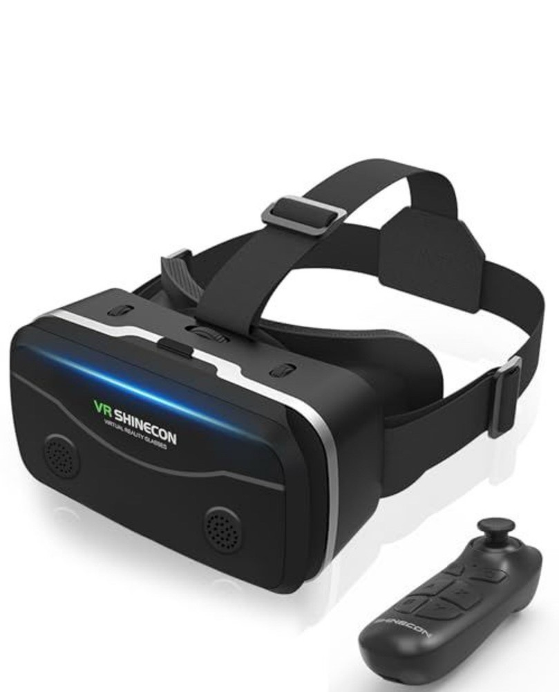 VR Shinecon Smartphone VR Headset Bluetooth Adjustable Pupil Focus 6.0in Black