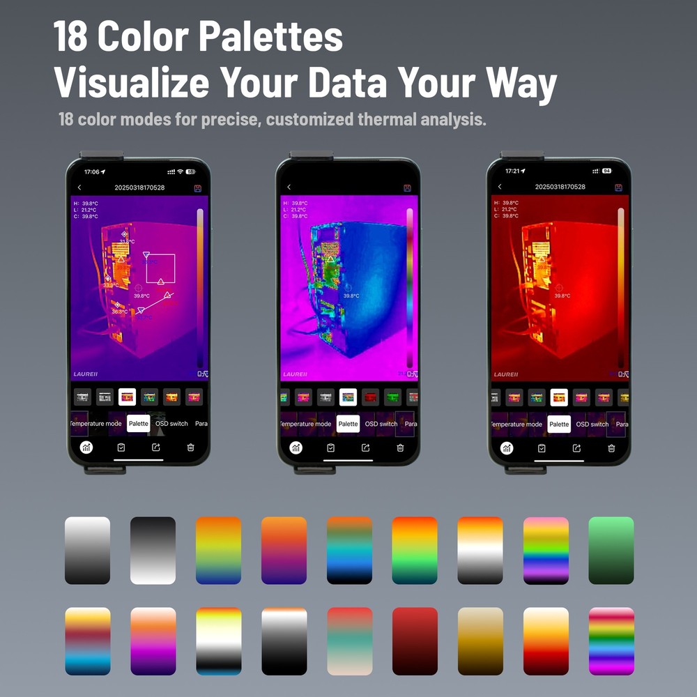 256x192 IR Resolution Wireless Thermal Camera for Android & iOS WiFi Handheld