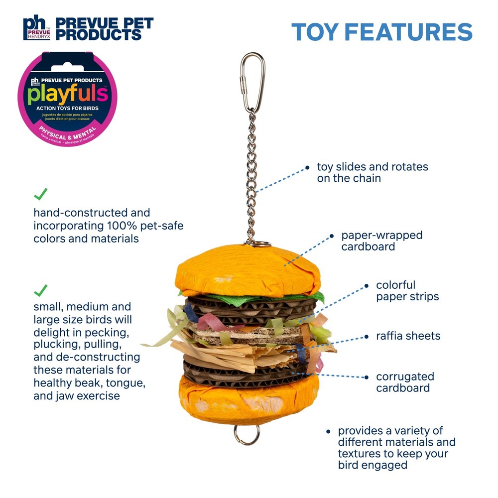 Prevue Pet Products Patty Stack Playfuls Bird Toy