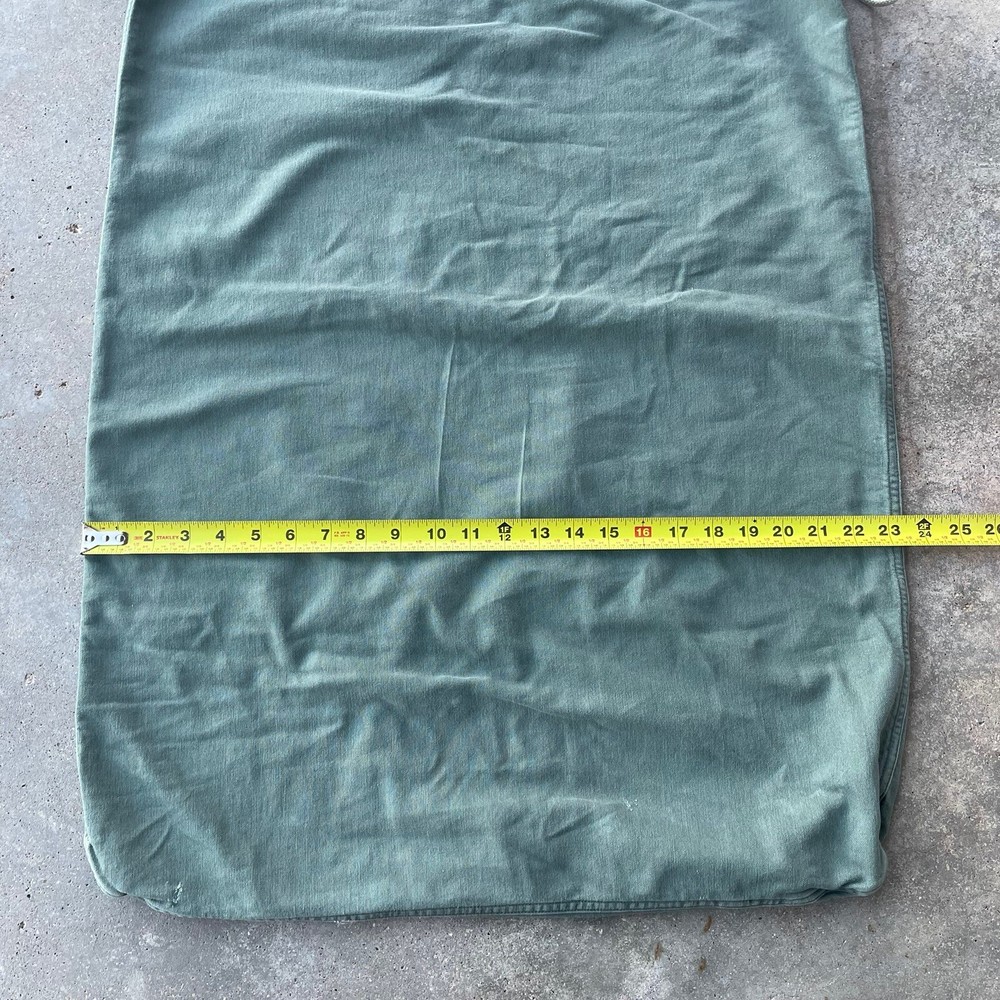Vtg Military Pull String Canvas Bag US Stencil Green
