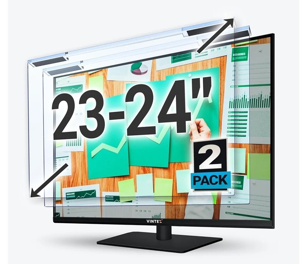 Blue Light Blocking Screen Protector Panel for 23, 23.6, 23.8, 24 inch Diagonal