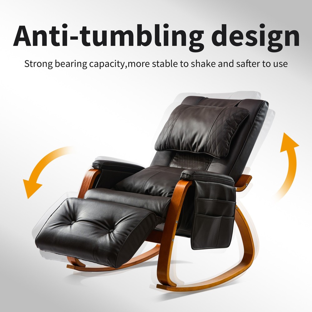 Massage Comfortable Relax Rocking Chair Brown