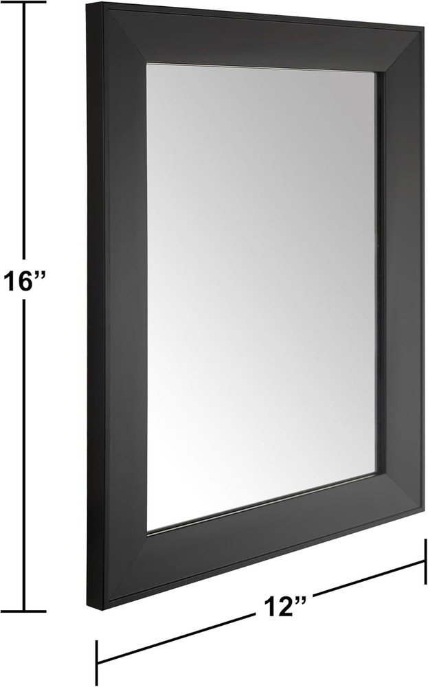 Rectangular Wall Mirror 12" x 16" Framed Mirror Bathroom Bedroom Entryway Living