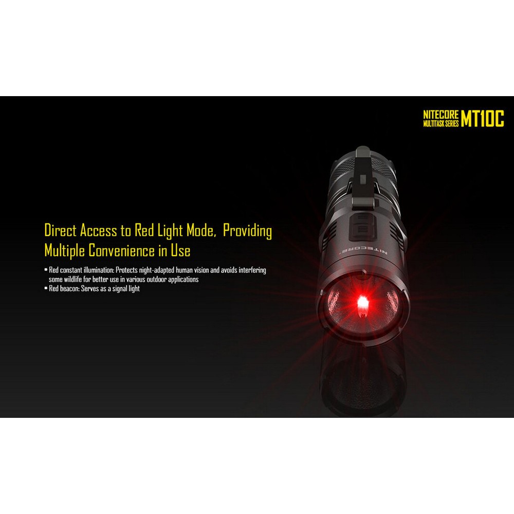 ~NEW~ Nitecore MT10C 920 Lumen EDC Flashlight with Red Light