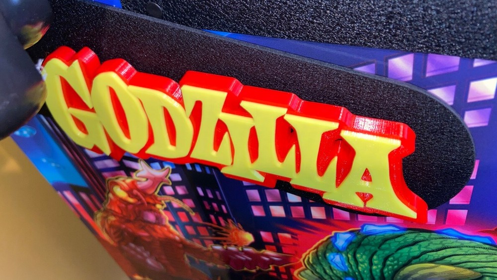 Godzilla PINBALL Mod BACK BOX HING MOD 3D LOGO -For PRO or PREMIUM