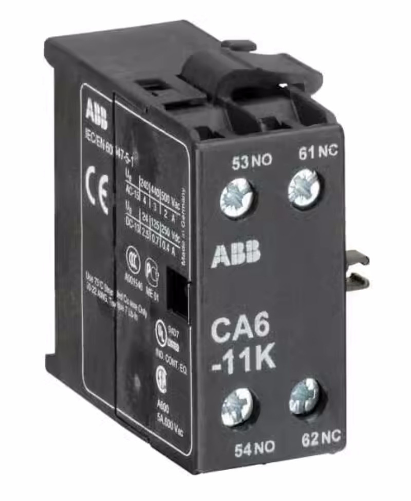 1pc ABB CA6-11K contactor accessory auxiliary contact block