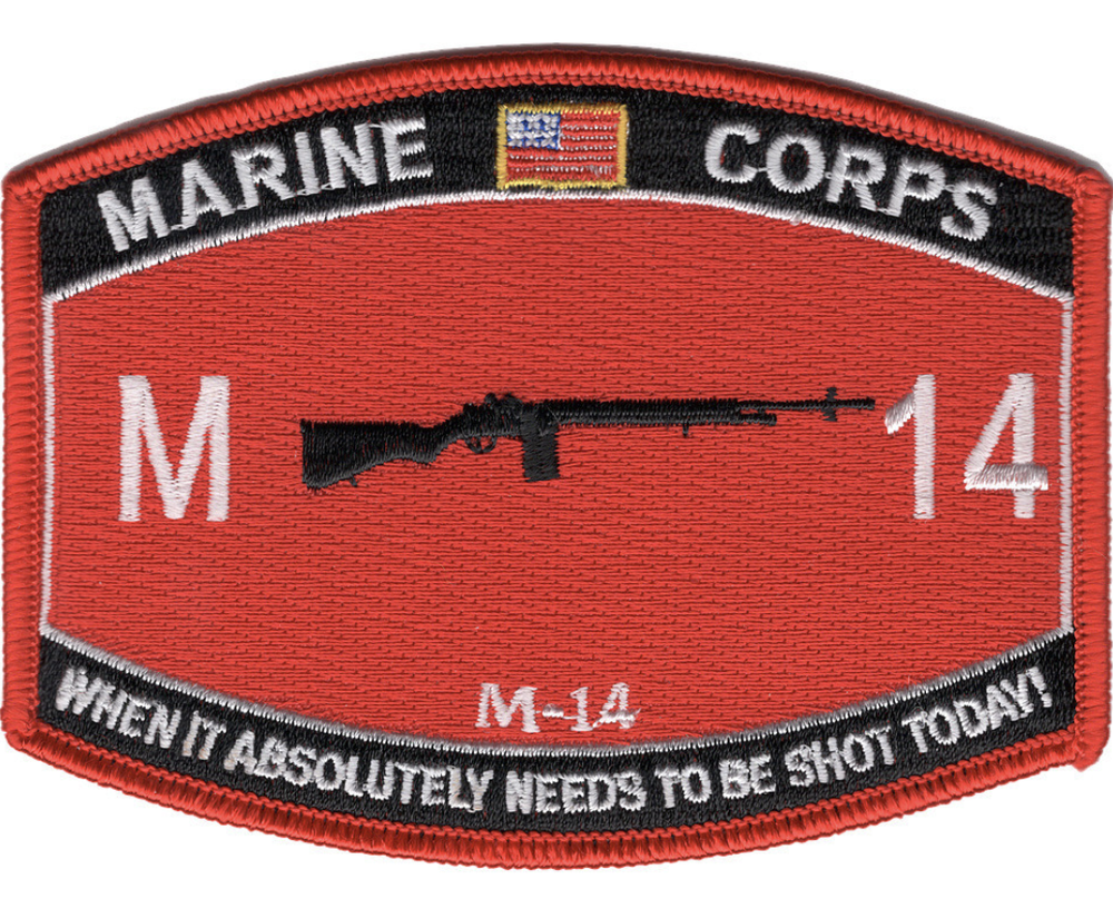 4.5" MARINE CORPS MOS ABSOLUTELY NEEDS TO BE SHOT TODAY EMBROIDERED PATCH
