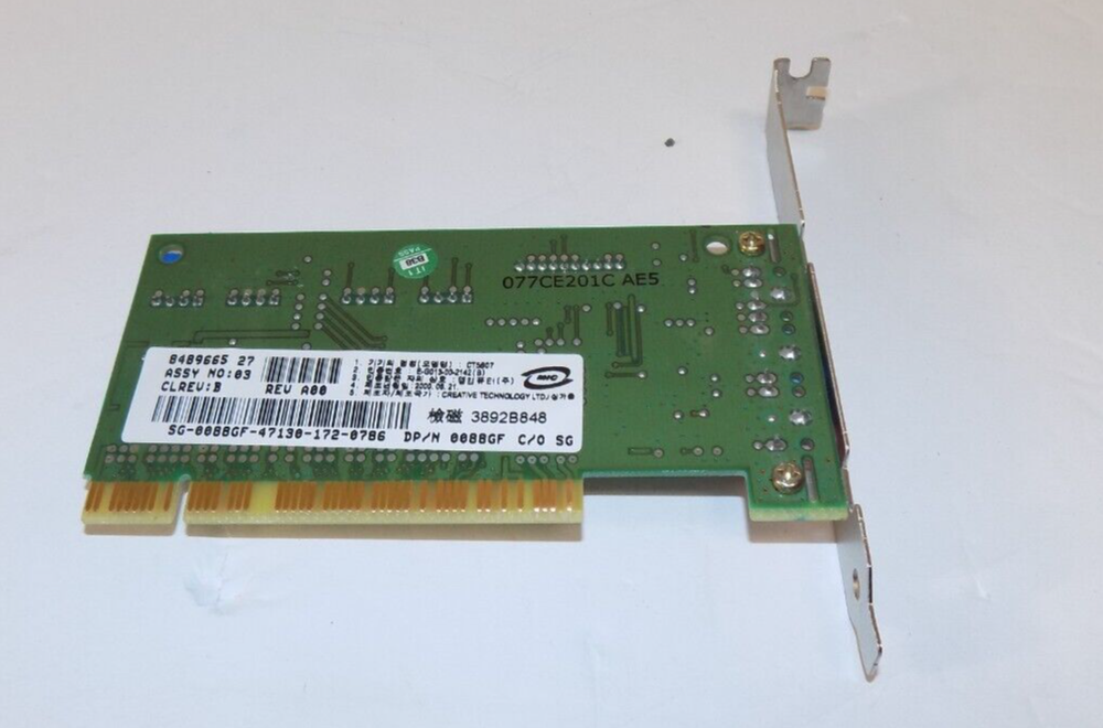 Creative Technology CT5807 CLREV: B Sound Card Audio Dell Computer
