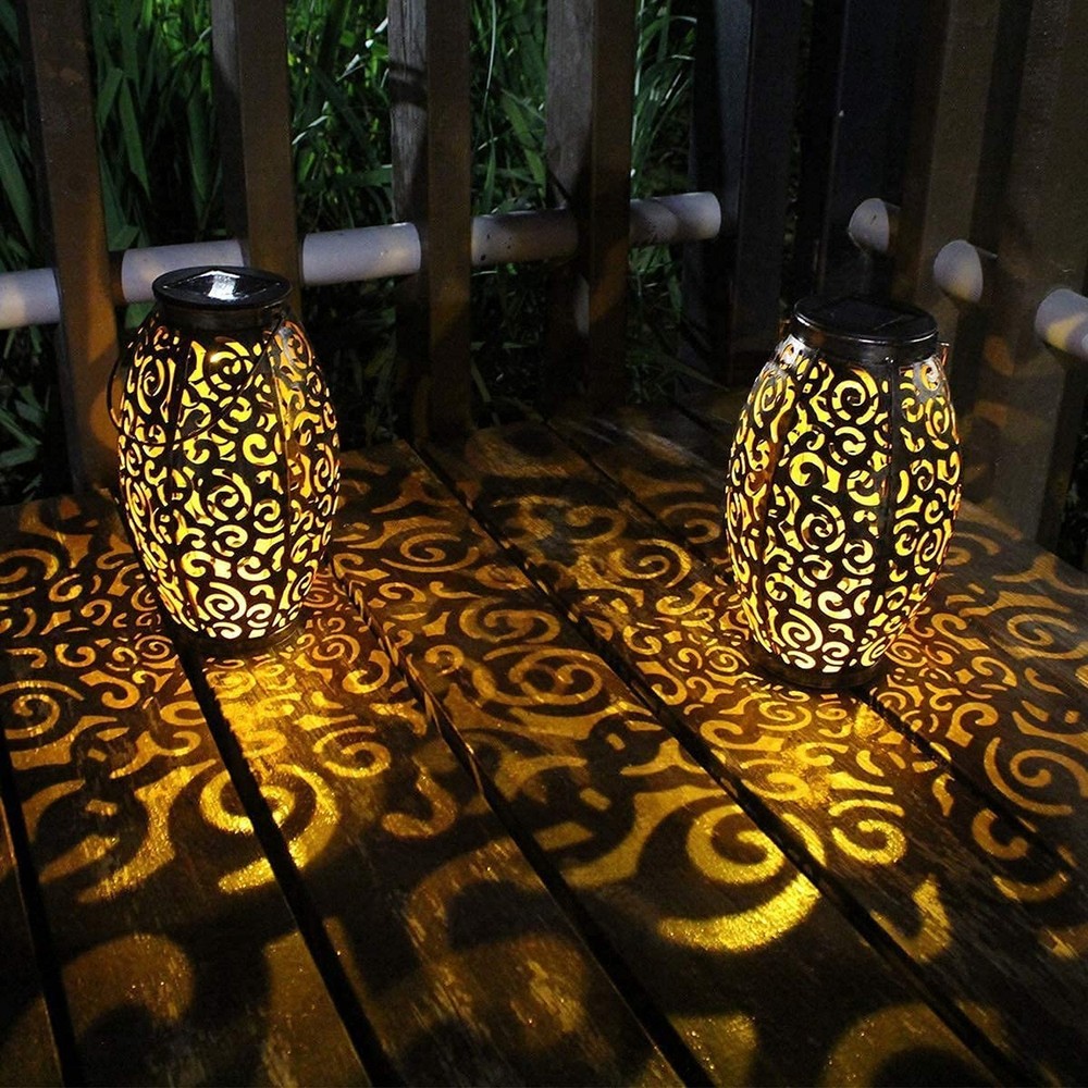 Gift Bundle 2 Items: 2 Pc Solar Lantern Bronze, 1 Pc Solar Replacement Top