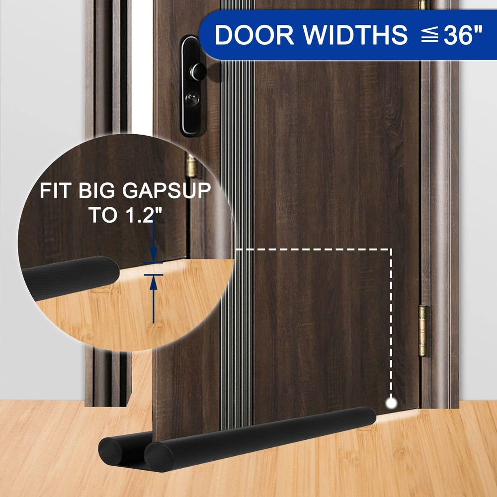 Adjustable Under Door Draft Stopper - Effectively Blocks Cold Air, Wind, Dust...