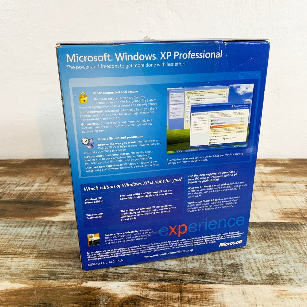 Microsoft Windows XP Professional SP2 CD-ROM w/ Product Key