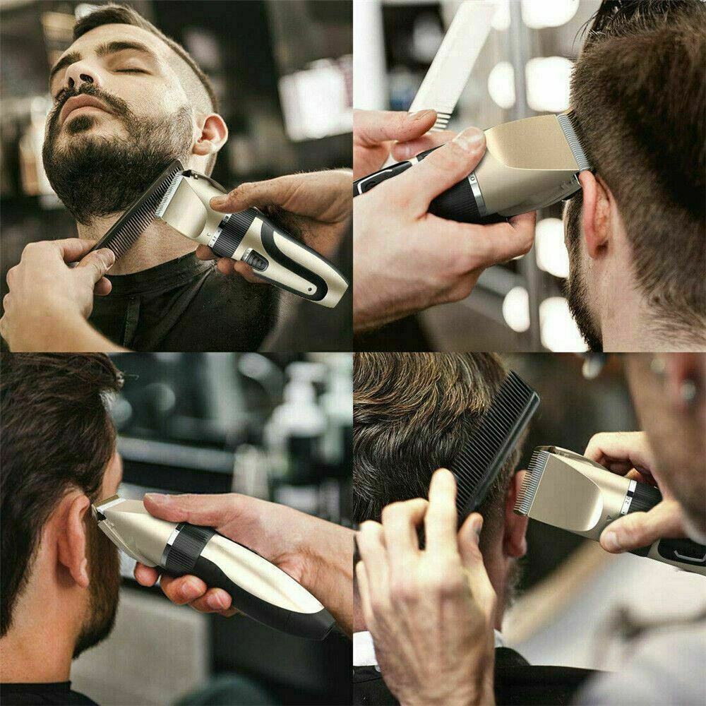 Professional Hair Clippers Trimmer Mens Barber Hair Cutting kit Machine Cordless