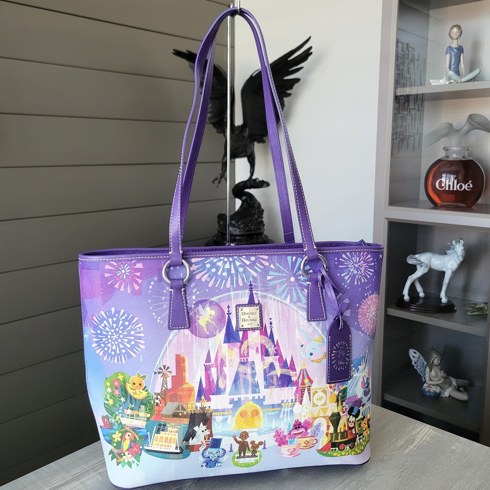 Disney Dooney & Bourke Disney Parks Joey Chou Castle Tote Bag Large NWOT