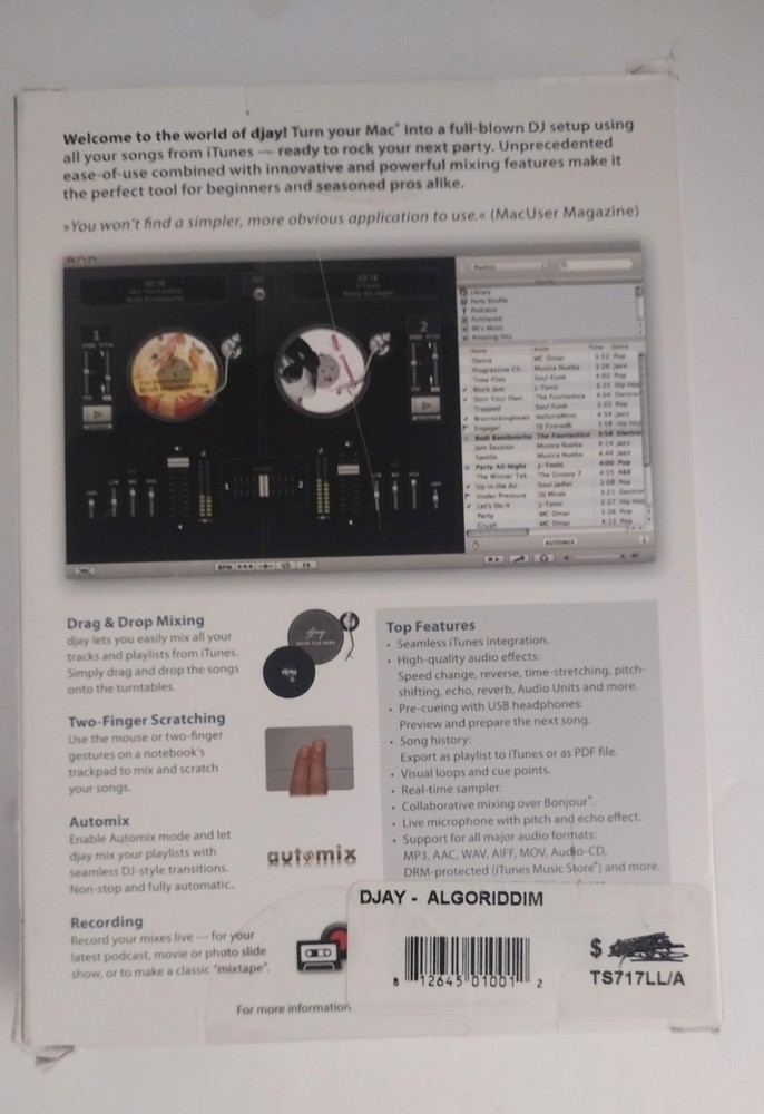 Algoriddim DJAY - DJ Software for Mac X 10.4 or Higher