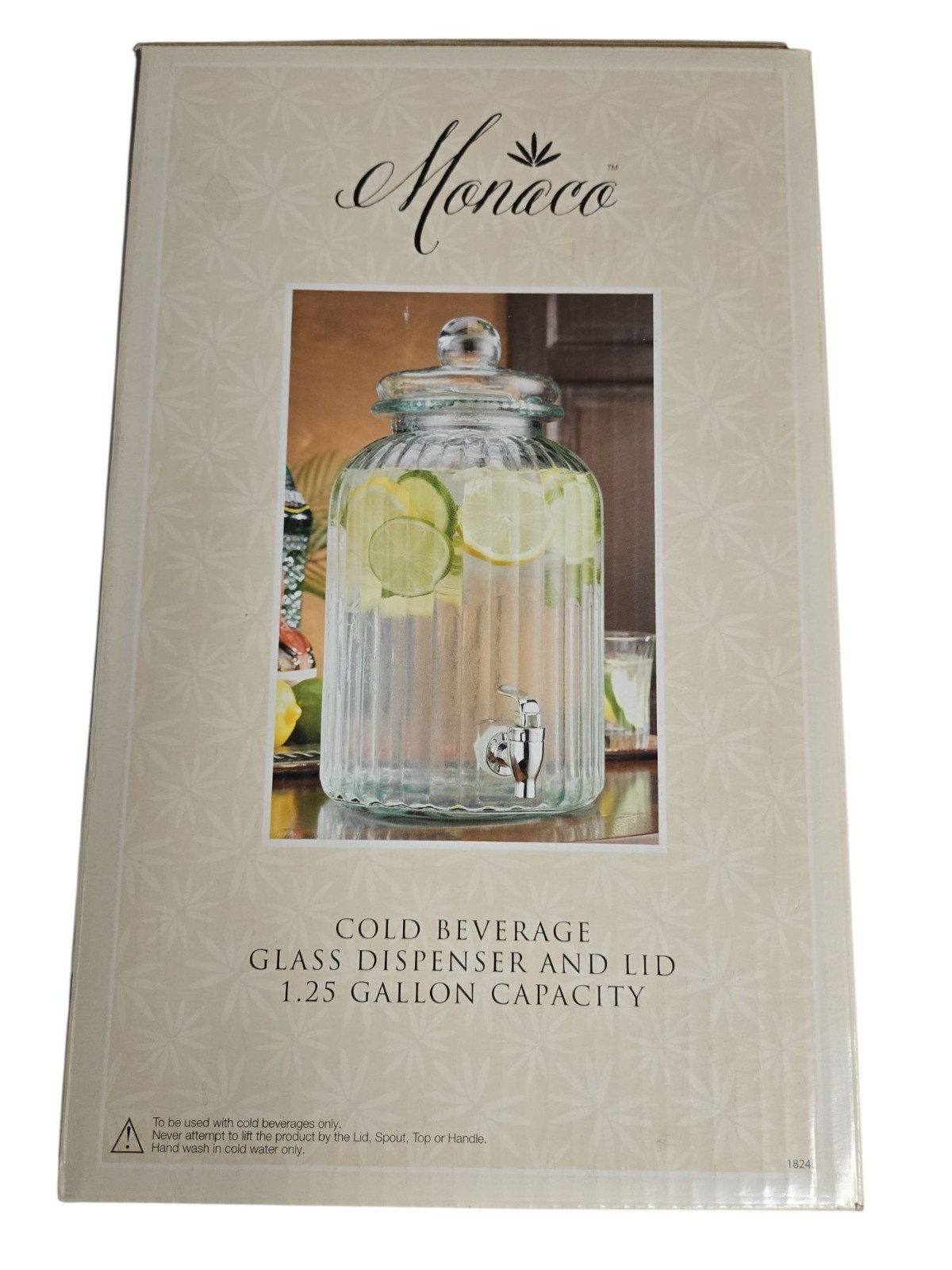 Monaco 1.25 Gallon Glass Beverage Dispenser with Metal Spigot – Infuser-Ready