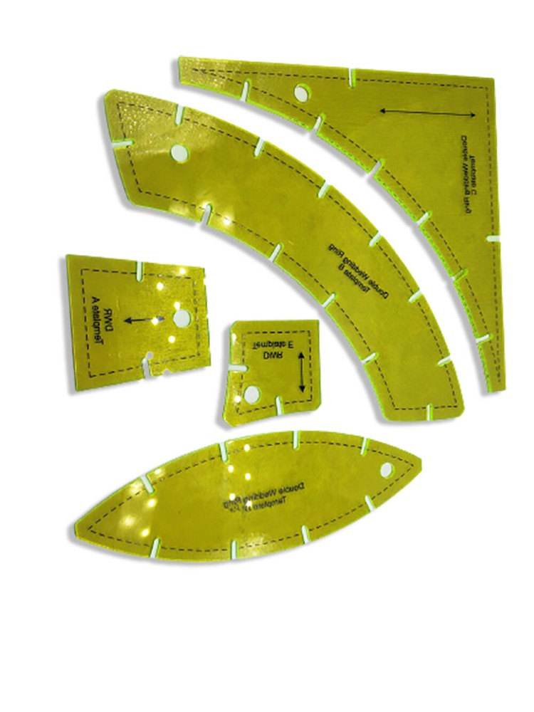 5pcs Polygon DIY Sewing Quilting Templates Sewing Stencils Craft Patchwork Ruler