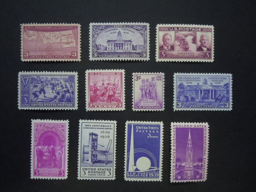1938-1939 US Commemorative Year Set Complete 835/858  MNH OG VF