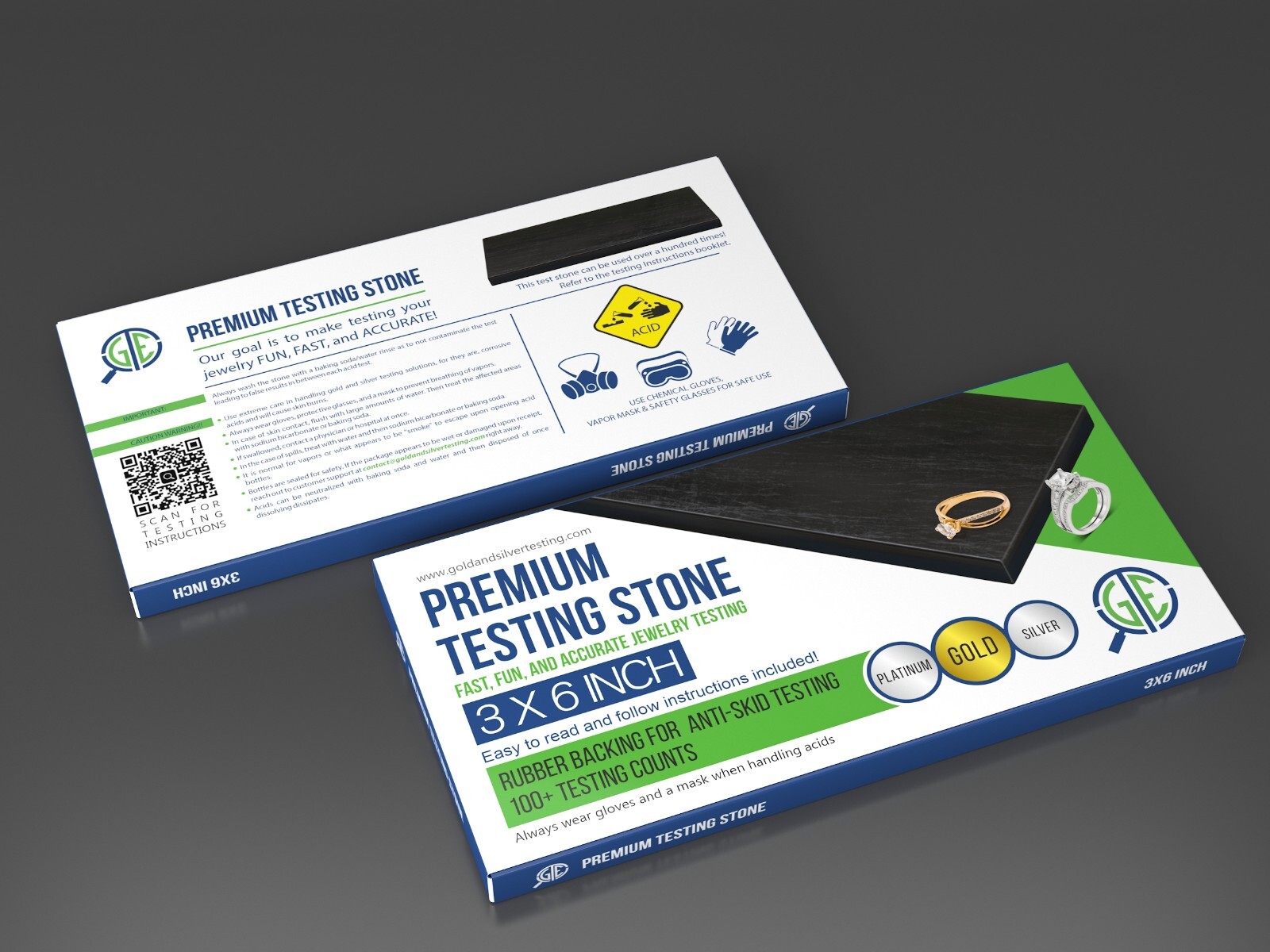 Gold Silver Platinum Test Kit w/ Box 9K 10K 12K 14k 18K 22K 24K 999 925 Sterling