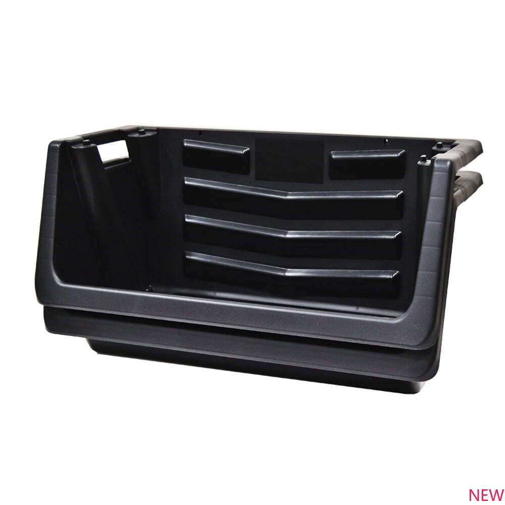 Heavy Duty Nesting Plastic Stack Bin, Black！