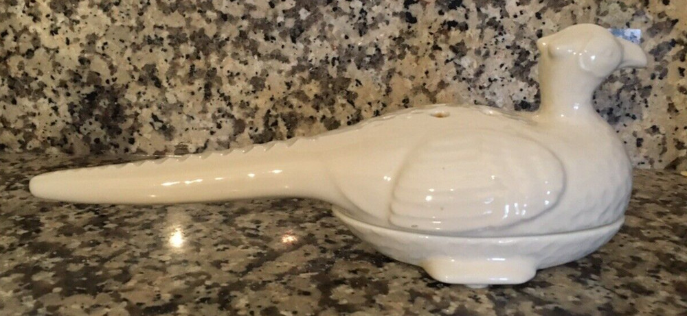 Vintage Incense Holder Burner Ceramic Pheasant Bird 2 pc