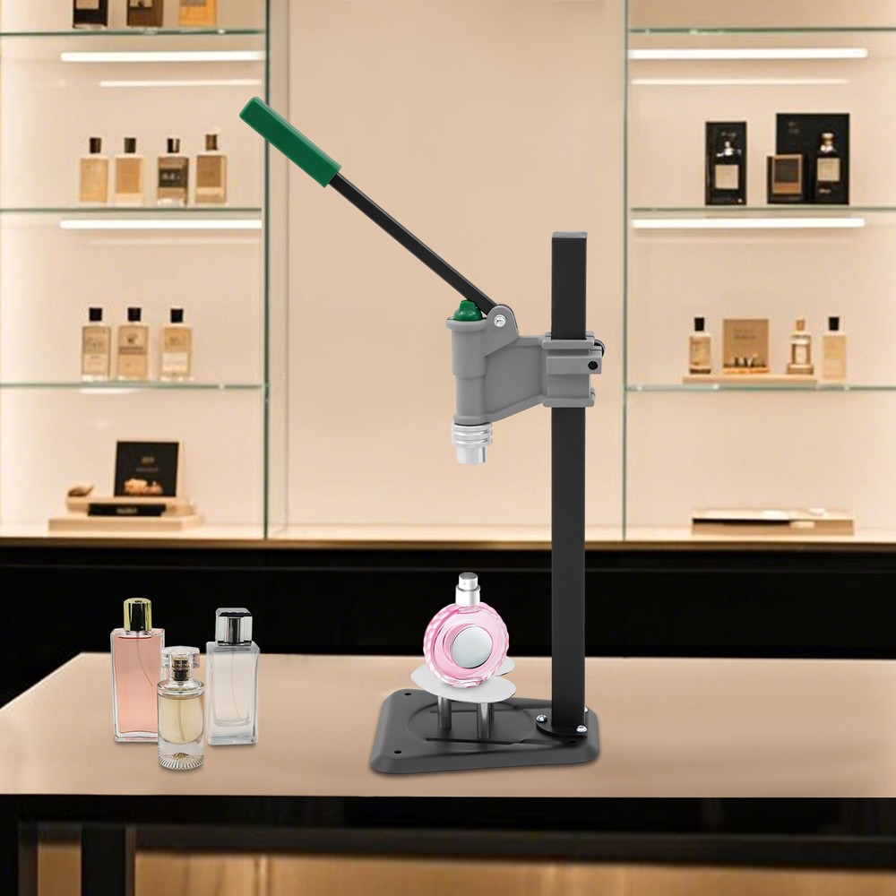 Manual Perfume Bottle Capper with Adjustable Height and Ergonomic Design