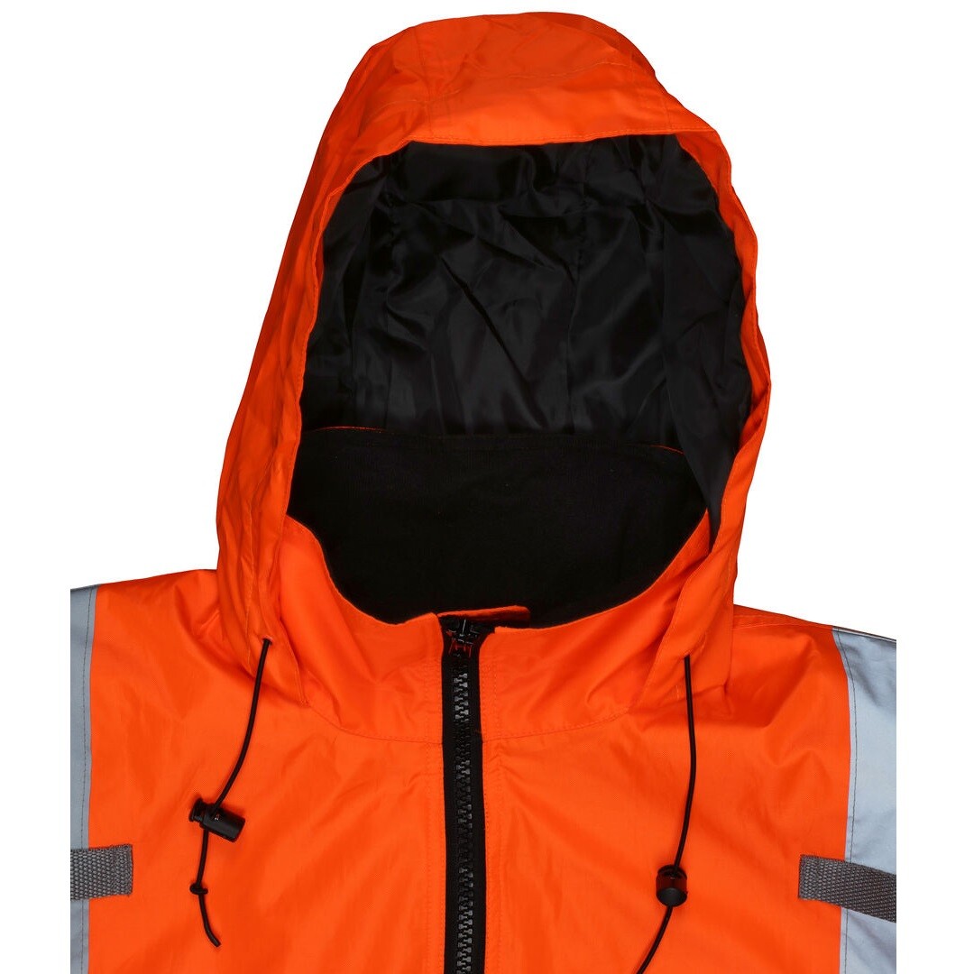 REFLECTIVE BOMBER JACKET HI-VIS ORANGE WATERPROOF MCR SAFETY CLASS 3 (SM - 5XL)