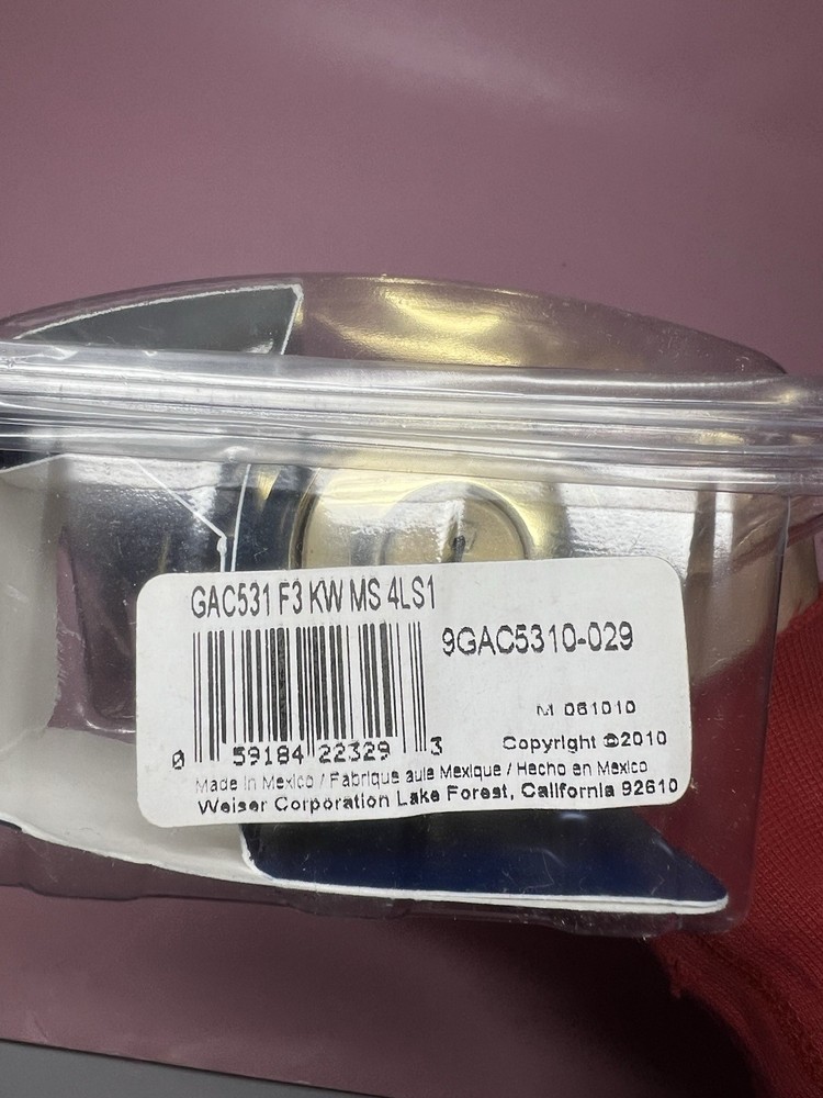 Weiser Elements Polished Brass Entry Door Knob with SmartKey