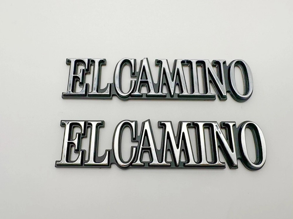 2Pc Fits 1978-1987 El Camino Quarter Panel Emblems Badges Chrome