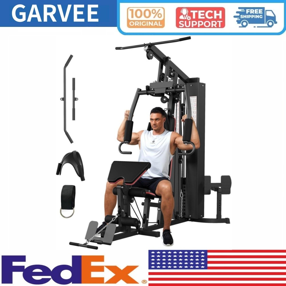 🔵Home Gym Machine, Multifunctional Workout Equipment with 150 Lbs Weight Stack