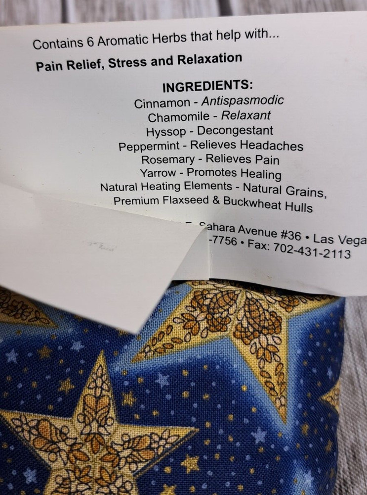 All Natural Aromatherapy Herbal Hot or Cold Therapy Pack Nwt