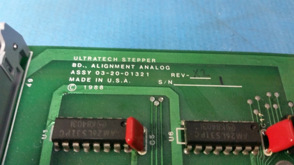 Ultratech Stepper Alignment Analog Board 03-20-01321 Rev. X2