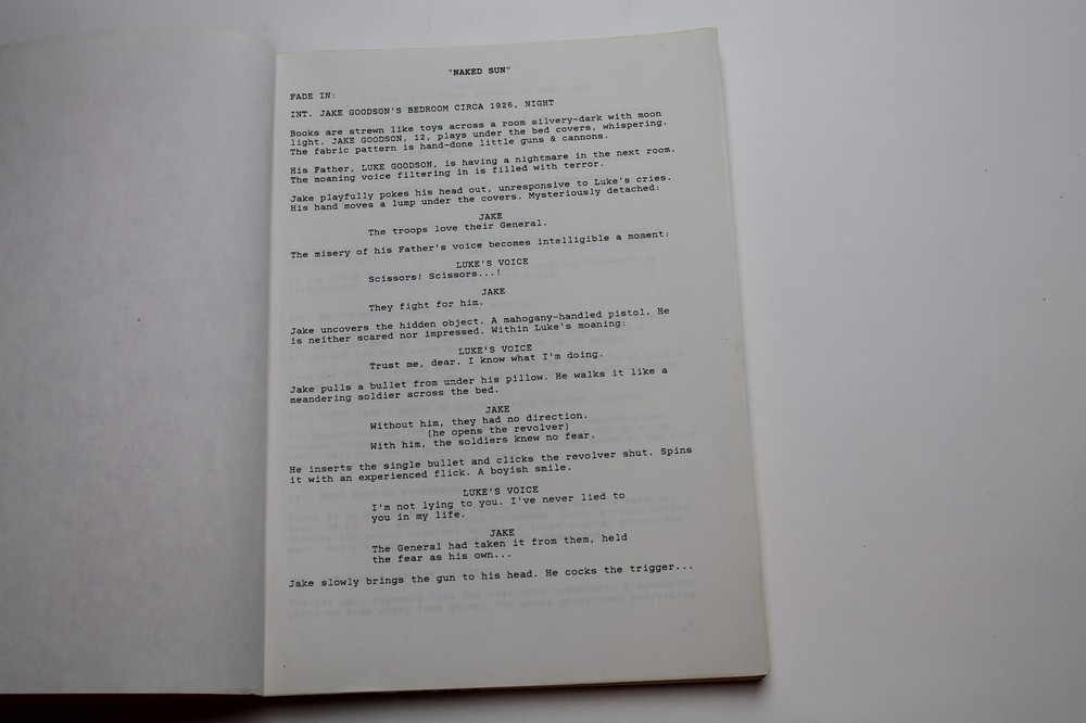 NAKED SUN / David Barlow 1990 Unproduced Screenplay