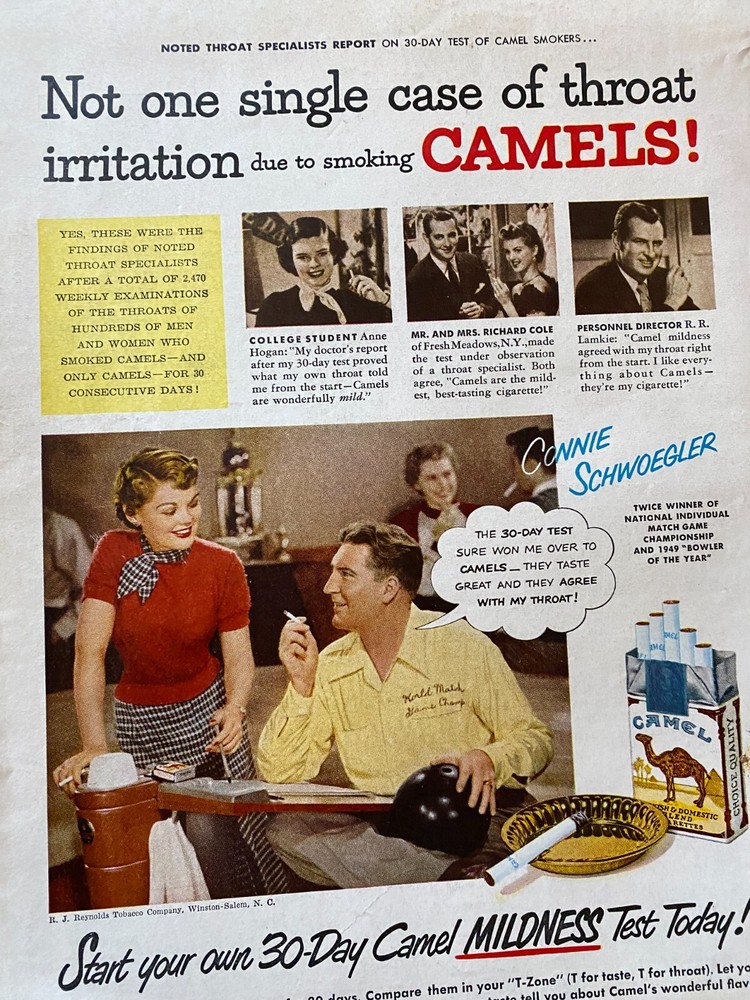 Camel Cigarettes, Full Page Vintage Print Ad