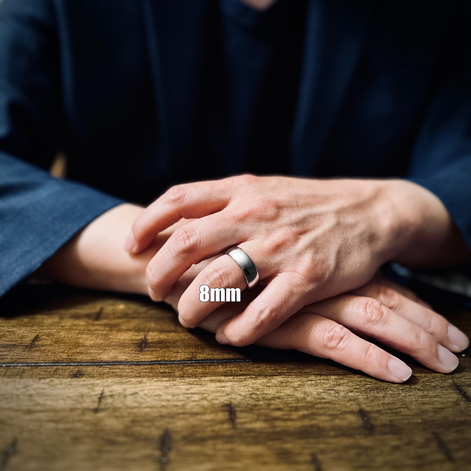 Tungsten Carbide Silver Polished Plain Wedding Band Ring 2mm 3mm 4mm 6mm 8mm