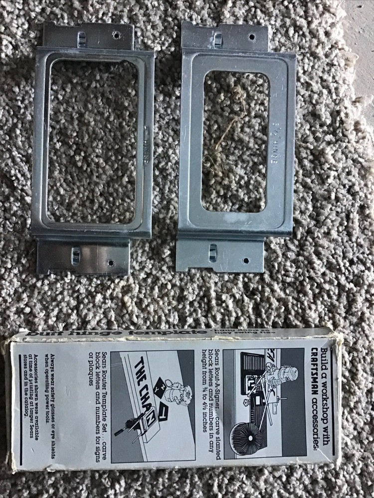 VINTAGE SEARS CRAFTSMAN BUTT HINGE TEMPLATE No 9-2575 - Only 4"