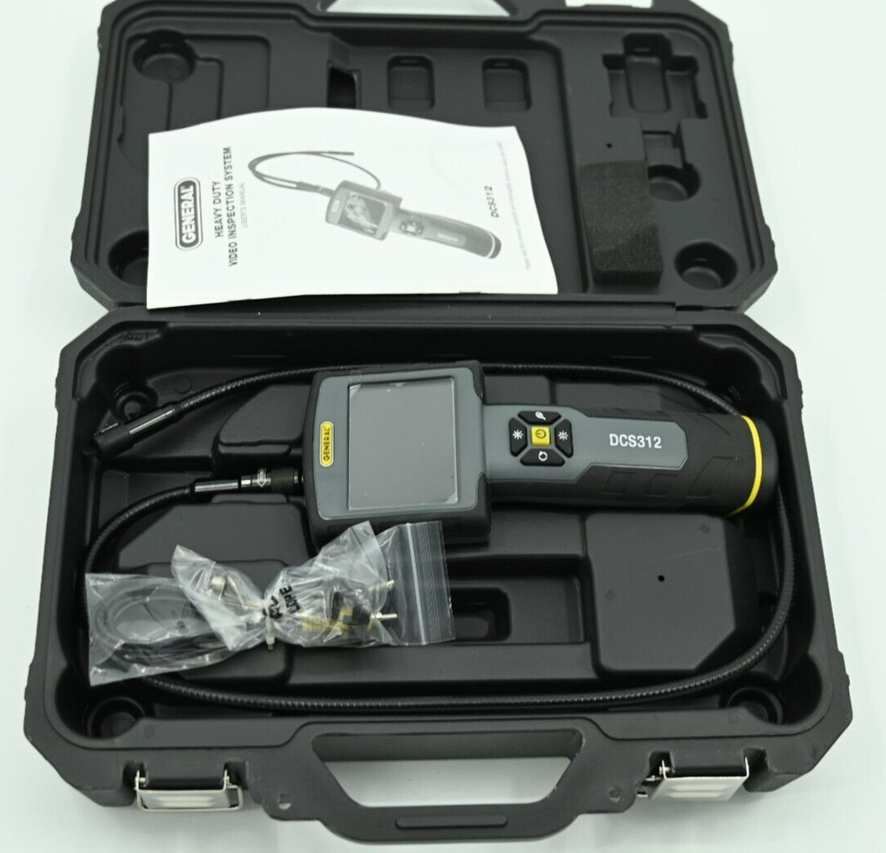 General DCS312 Heavy Duty Video Inspection System Camera Borescope with Case