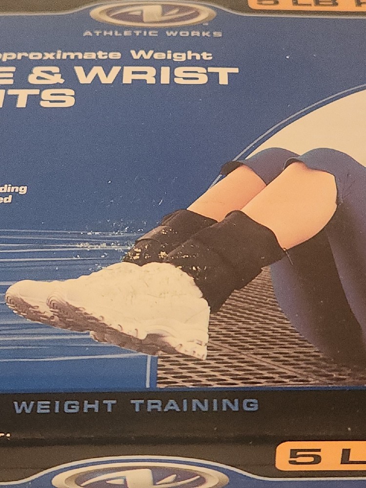 Athletic Works Ankle & Wrist Weights 5lb Pair Open Box