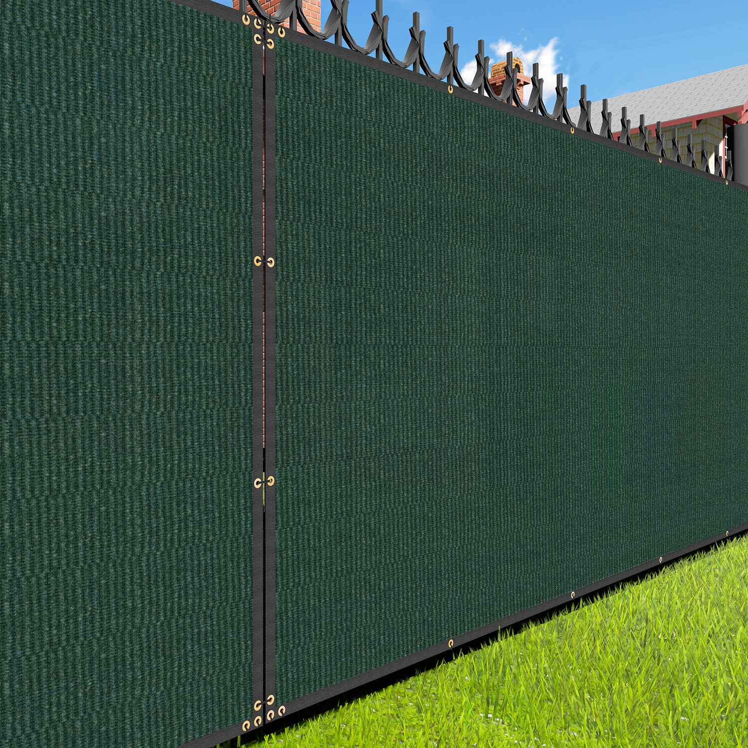 4' 5' 6'x50' Privacy Fence Screen Windscreen Mesh Fabric Shade Cover Tarp Garden